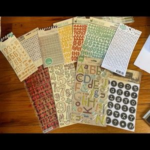 Set of letter/number stickers for planning/scrapbooking